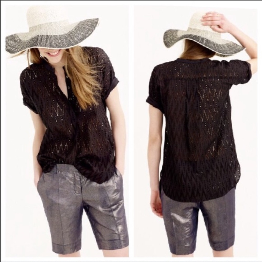 J Crew zig zag popover